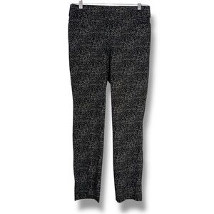 Studio Works Black Trousers Pull On Stretch Leggings Comfort Career Skinny Sz 8P